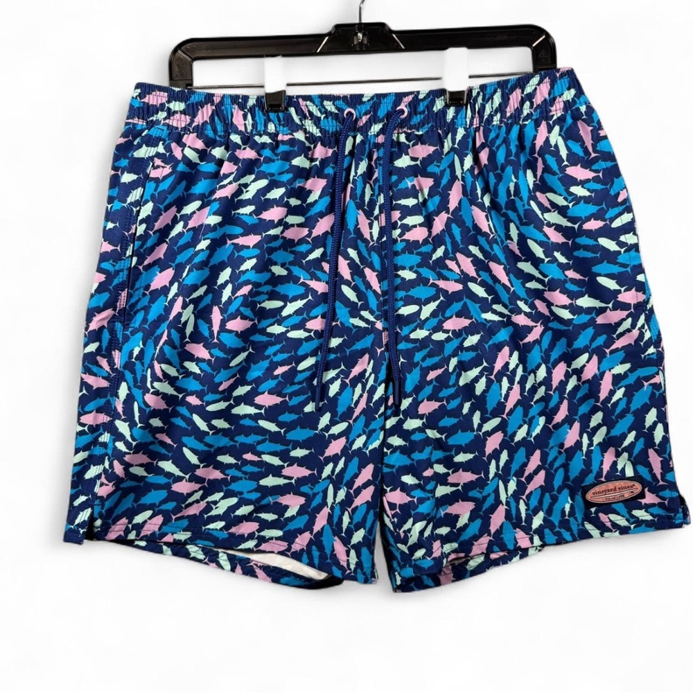 Vineyard Vines Men’s‎ Swim Trunks With Colorful Shark Design